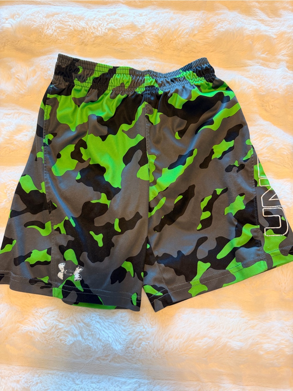 Under Armour Green & Black Camo Athletic Shorts